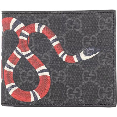 Portemonnaies - GG Supreme Kingsnake Wallet Leather - Gr. unisize - in - für Damen - Gucci - Modalova