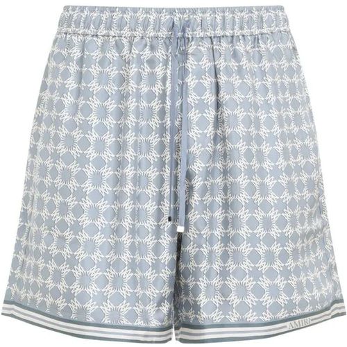 Dusty Blue Silk Twill Ma Quad Short - Größe L - Amiri - Modalova