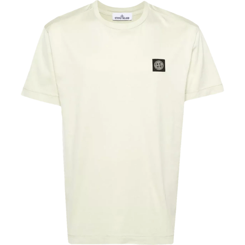 T-Shirt mit Logo-Patch - Größe M - green - Stone Island - Modalova