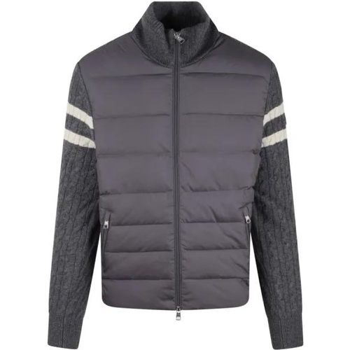 Padded Wool Zip-Up Cardigan - Größe S - grau - Moncler - Modalova