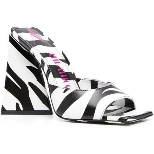 Slipper & Pantoletten - Devon Zebra Print 115Mm Mules - Gr. 37,5 (EU) - in - für Damen - The Attico - Modalova