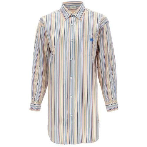 Oversized Multicolor Shirt With Stripe Motif And P - Größe 38 - ETRO - Modalova