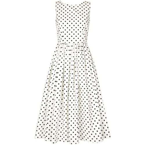 Midi Dress With Small Polka Dots - Größe 44 - Dolce&Gabbana - Modalova