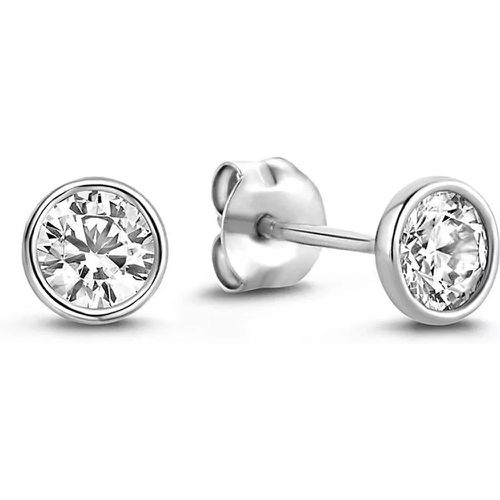 Ohrringe - Saint Germain Du Four 14 Karat Ear Studs With Zirc - Gr. unisize - in Silber - für Damen - Isabel Bernard - Modalova