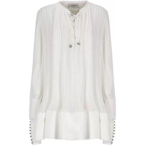 White Pleated Dress - Größe 40 - white - Lanvin - Modalova