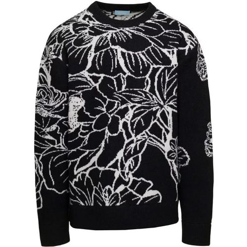 Knit Crewneck Sweater Flowers - Größe L - black - 3.Paradis - Modalova
