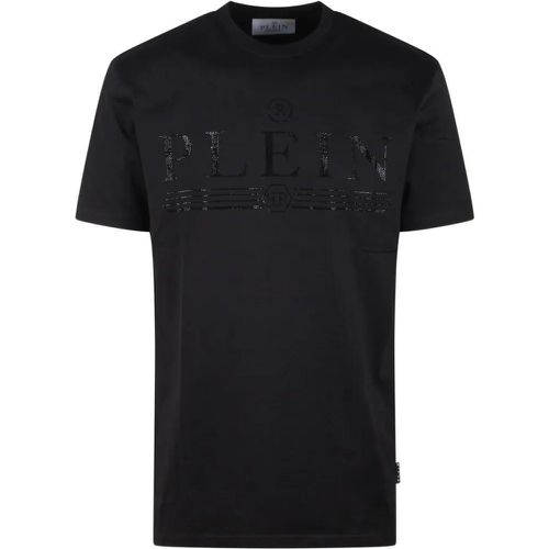 Round Neck Ss Bejeweled Logo T-Shirt - Größe S - Philipp Plein - Modalova