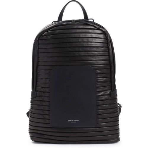 Rucksäcke - Black Lamb Leather Backpack - Gr. unisize - in - für Damen - Giorgio Armani - Modalova