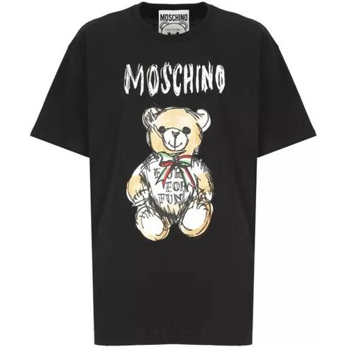 Drawn Teddy Bear T-Shirt - Größe S - black - Moschino - Modalova