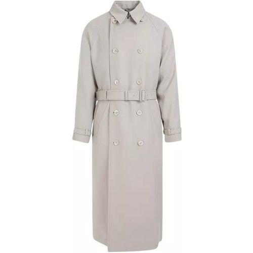 Grey Virgin Wool Trench - Größe 50 - Prada - Modalova