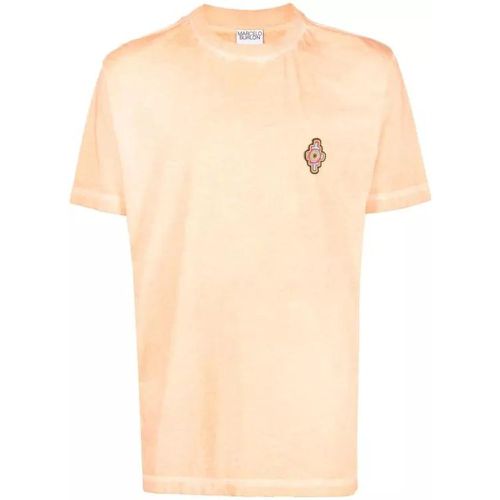 Sunset Cross T-Shirt Orange - Größe L - orange - Marcelo Burlon - Modalova