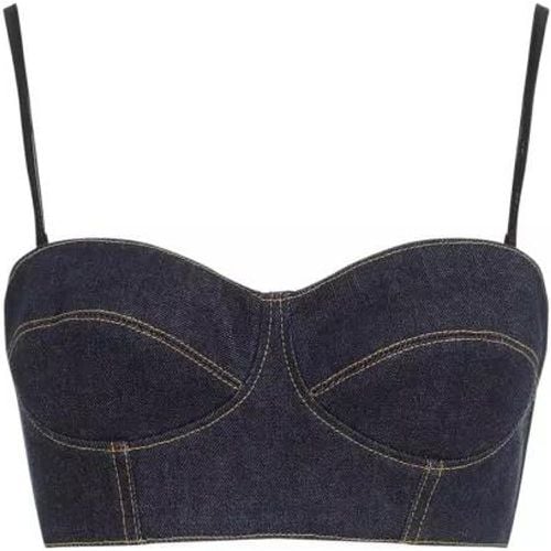 Denim Cotton Bustier Bra - Größe 40 - alaia - Modalova