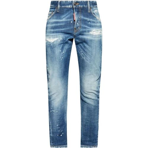 Blue Stretch-Cotton Denim Jeans - Größe 48 - Dsquared2 - Modalova