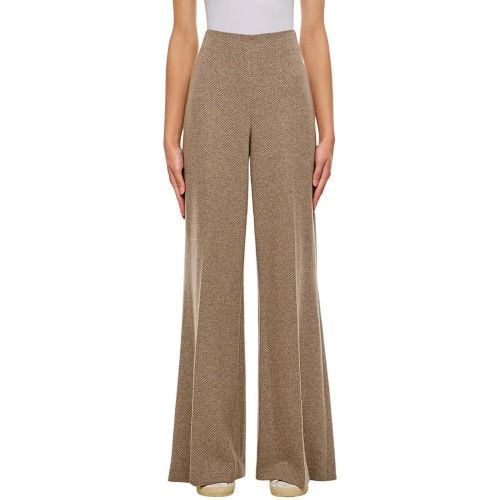 Herringbone Silk Wool Cashmere Wide Leg Pants - Größe 6 - Ralph Lauren - Modalova