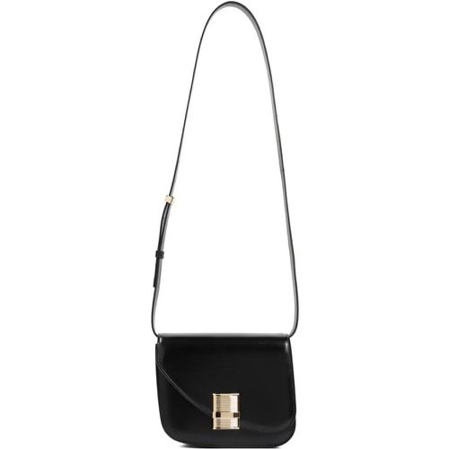 Shopper - Oyster Black Calf Leather Handbag - Gr. unisize - in - für Damen - Salvatore Ferragamo - Modalova