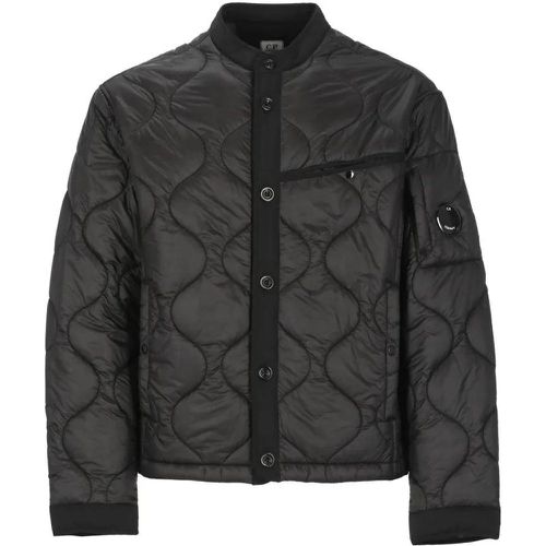 Black Padded And Quilted Jacket - Größe M - CP Company - Modalova