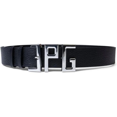 Gürtel - CALFSKIN LEATHER BELT WITH "JPG" BLACK - Gr. 75 - in - für Damen - Jean Paul Gaultier - Modalova