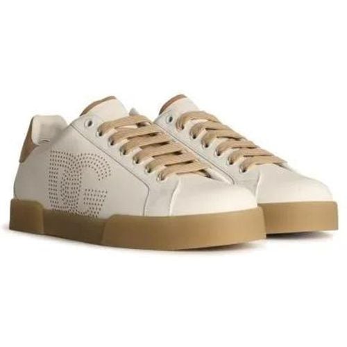 Low-Top Sneaker - White Leather Sneakers - Gr. 41 (EU) - in - für Damen - Dolce&Gabbana - Modalova