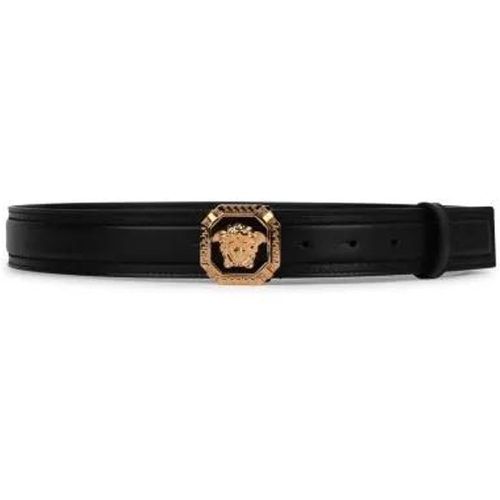 Gürtel - La Medusa' Black Leather Belt - Gr. 100 - in - für Damen - Versace - Modalova