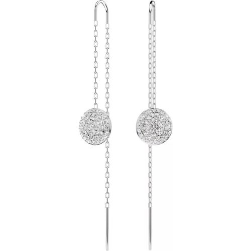 Ohrringe - Meteora drop earrings, Rhodium plated - Gr. unisize - in Weiß - für Damen - Swarovski - Modalova