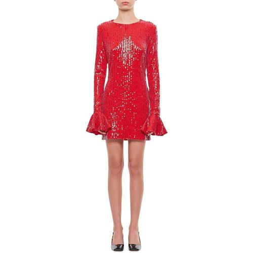 Sequins Ls Mini Dress - Größe 36 - rot - Rotate - Modalova