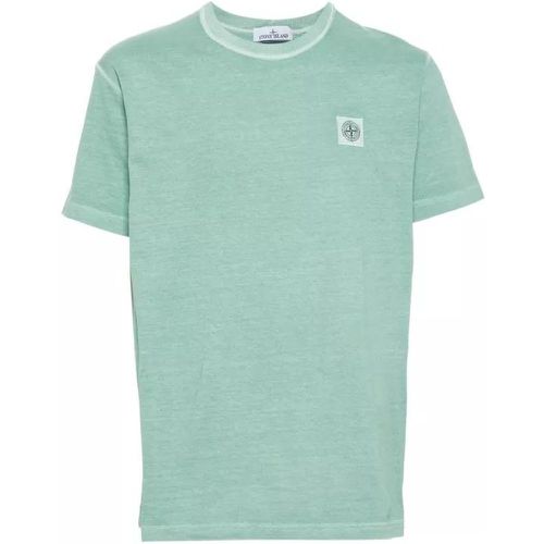 Compass-Motif Mélange T-Shirt - Größe L - green - Stone Island - Modalova