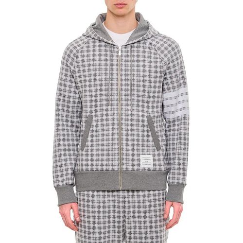 Bar Zip Up Cotton Hoodie - Größe 1 - Thom Browne - Modalova