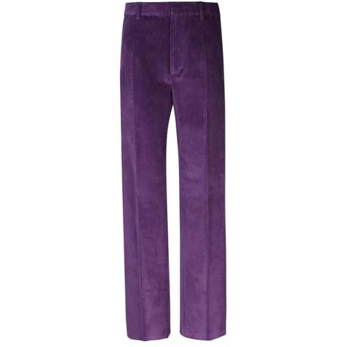Cotton Velvet Trousers - Größe 46 - purple - Dsquared2 - Modalova