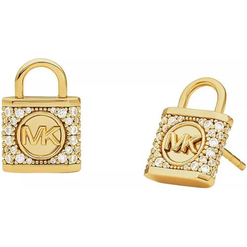 Ohrringe - 14K -Plated Sterling Silver Pavé Lock Stud Ear - Gr. unisize - in - für Damen - Michael Kors - Modalova