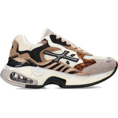 Low-Top Sneaker - Sharkyd 425 Animalier Leo Taupe - für Damen - Premiata - Modalova
