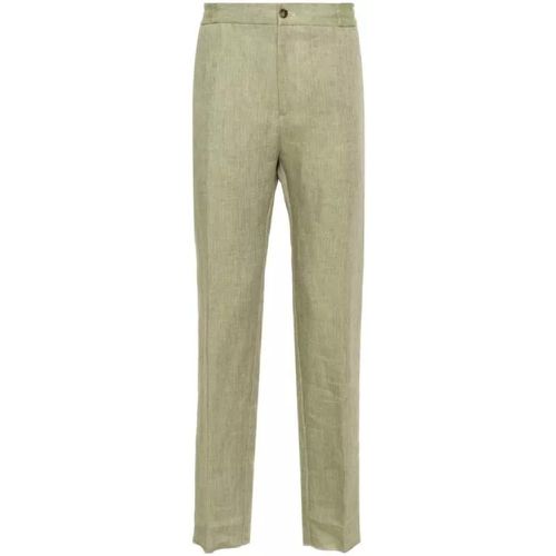 Green Tapered Linen Pants - Größe 48 - green - ETRO - Modalova