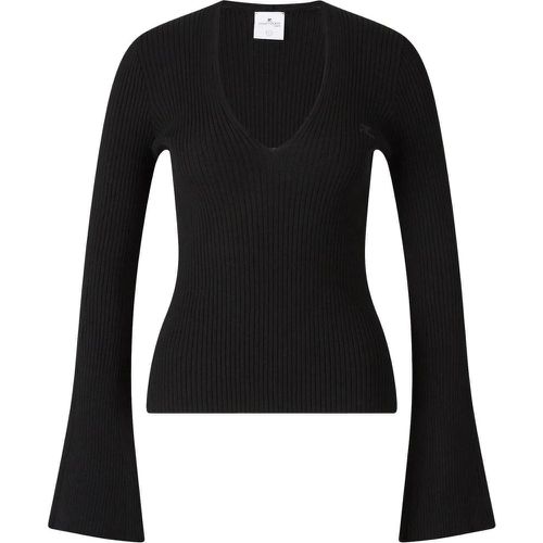 Logo Ribbed Top - Größe L - Courrèges - Modalova