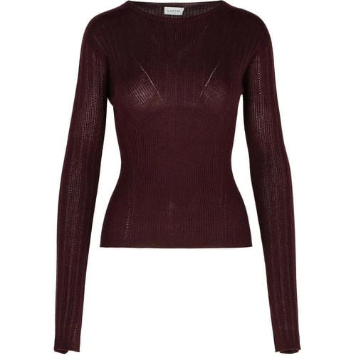 Burgundy Wool Blend Sweater - Größe M - Lanvin - Modalova