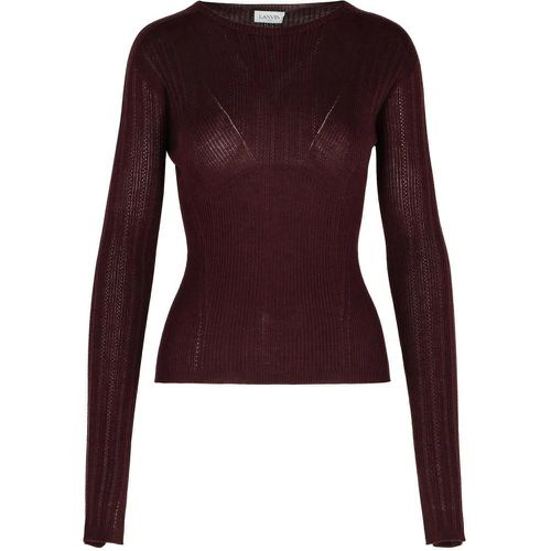 Burgundy Wool Blend Sweater - Größe M - rot - Lanvin - Modalova