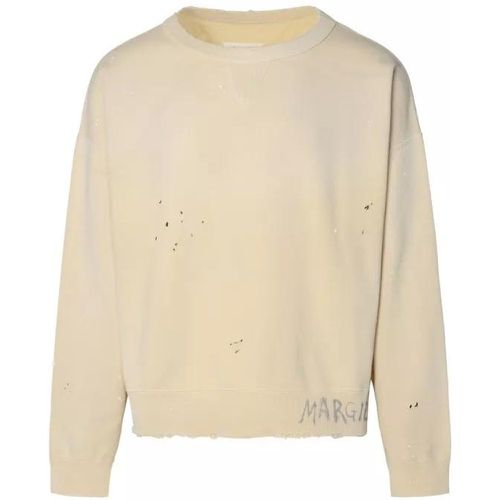 Cream Cotton Sweatshirt - Größe L - Maison Margiela - Modalova