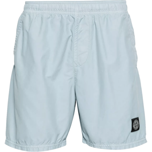 Shorts mit Logo-Patch - Größe S - light blue - Stone Island - Modalova