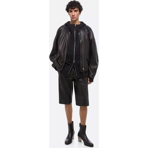 Schwarzer Lederbomber - Größe XS - Helmut Lang - Modalova