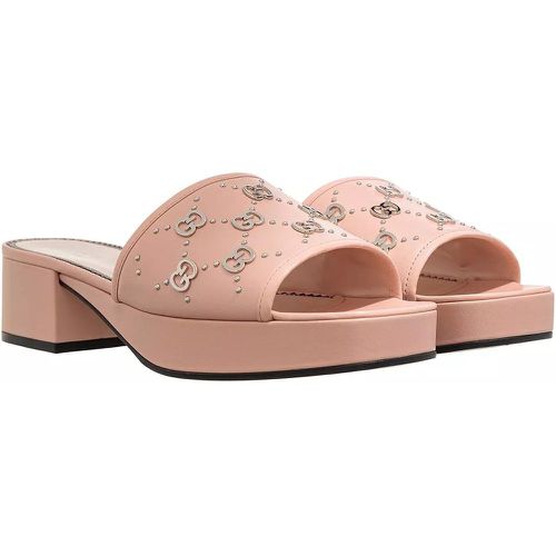 Sandalen & Sandaletten - Interlocking G Slide Sandals - Gr. 40 (EU) - in Gold - für Damen - Gucci - Modalova