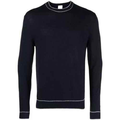 Stripe-Detail Wool Sweatshirt - Größe XXXL - black - Eleventy - Modalova