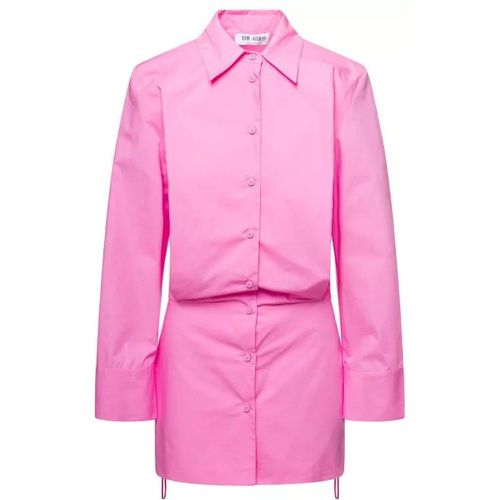 Pink Margot Mini Shirt-Dress In Cotton - Größe 38 - pink - The Attico - Modalova