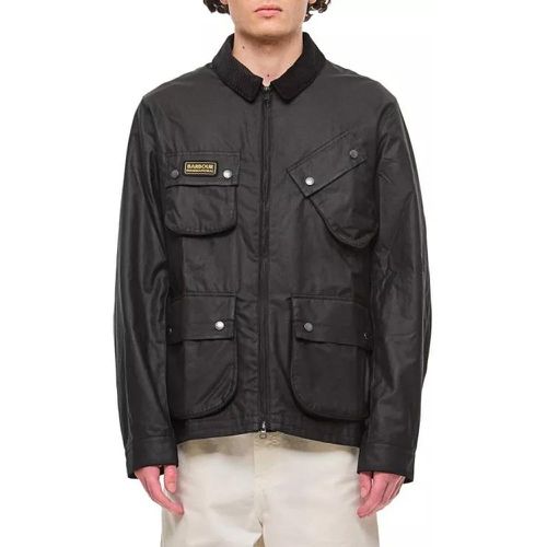 Sefton Wax Jacket - Größe L - black - Barbour - Modalova