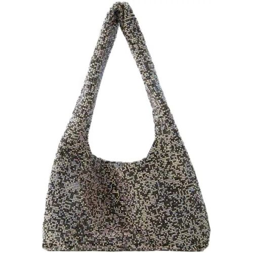Shopper - Crystal Mesh Armpit Bag - Polyester - Black Pixel - Gr. unisize - in - für Damen - Kara - Modalova