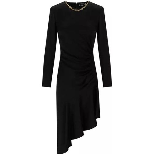 Black Asymmetric Dress With Necklace - Größe 40 - black - Elisabetta Franchi - Modalova