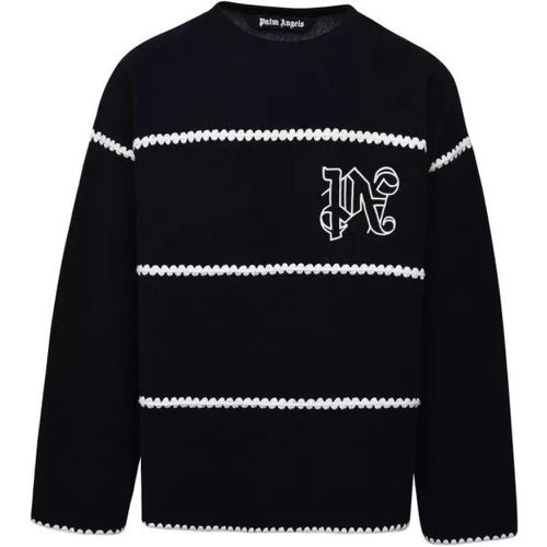 Wool Blend Sweater - Größe L - black - Palm Angels - Modalova
