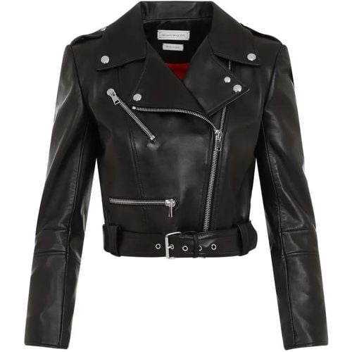 Cropped Biker Jacket - Größe 40 - alexander mcqueen - Modalova