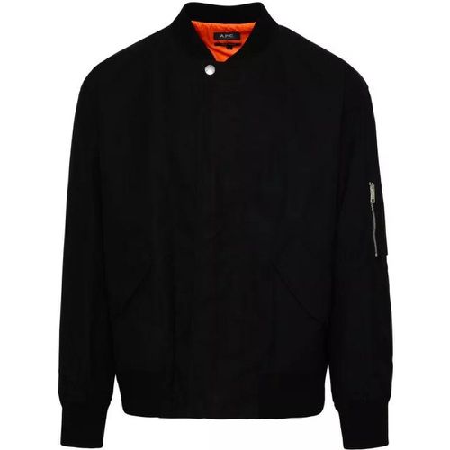 Hamilton Bomber Jacket In Black Cotton - Größe L - black - A.P.C. - Modalova