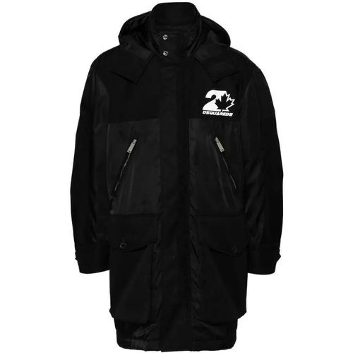 Flap-Pocket Hooded Parka - Größe 48 - Dsquared2 - Modalova