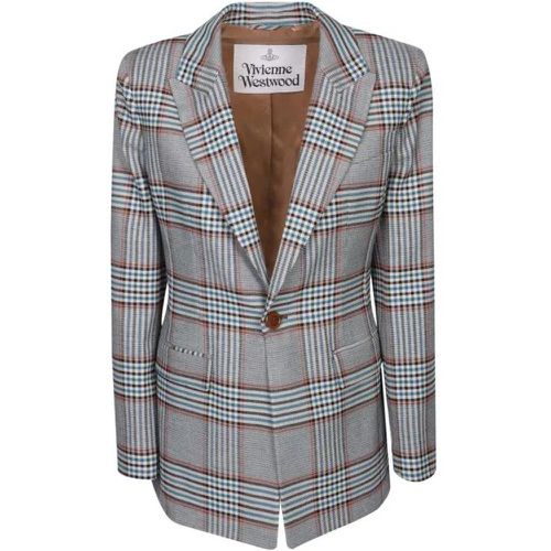 All-Over Check Motif Jacket - Größe 44 - gray - Vivienne Westwood - Modalova