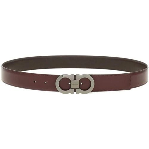 Gürtel - Brown Leather Belt - Gr. 100 - in - für Damen - Salvatore Ferragamo - Modalova