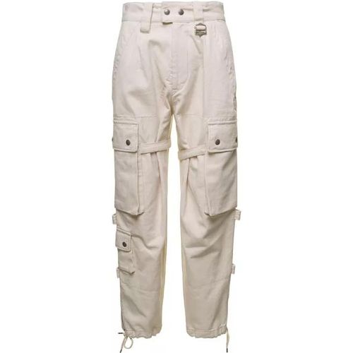 Beige Cargo Pants With Pockets And Buckles In Cott - Größe 38 - multi - Isabel marant - Modalova
